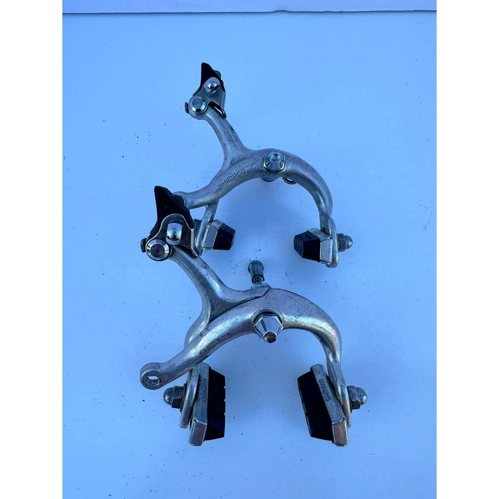 Vintage Shimano BR-Z57 Silver Aluminum Side Pull Road‎ Bike Caliper Brake Set